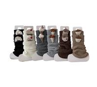 ZYAGH 6 Pairs Warm Leg Warmers For Women Autumn Winter Knit Thermal Sweet Long Calf Socks Slouch