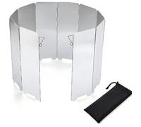 ZYAGH 8/9/10 Plates Gas Stove Wind Shield Outdoor Camping Picnic Cooking Burner Windproof Screen Aluminum Alloy(9 Plates Mini)