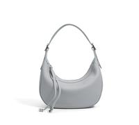 ZYAGH Bolso Crescent De Piel De Vaca De Curtido Vegetal Bandolera Versátil Con Hombro for Ir Al Trabajo(Light Grey)