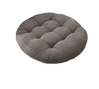 ZYAGH Cojines de meditación Cojines de Suelo Grandes, Redondos, for Adultos y niños, con mechones Gruesos, for meditación, Yoga y Tatami. para Adultos(Light Grey,Round 55cm)