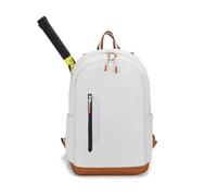 ZYAGH Mochila for Raqueta De Tenis, Bolsa De Bádminton con Compartimento for Deportes Al Aire Libre De Gran Capacidad Y Articulación Abierta(White)
