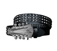ZYAGH Punk Belt Buckle Guitar String Music Metal Rivet Y2k Pants(115cm)