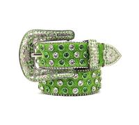 ZYAGH Rhinestone Belt Y2K Punk Men's Diamond-encrusted Trendy And Unique(120cm)