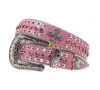 ZYAGH Trendy Crystal Rhinestone Belt For Women Y2K For Men Cross-Inlaid(120cm)