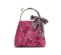 ZYAGH Velvet Jacquard Handbag Vintage Banquet Clutch Scarf Small Square Bag(Roses)