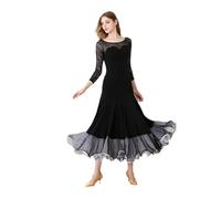 ZYAGH Vestidos De Baile De SalóN para Mujer Vestido De Baile Moderno De Encaje, Baile Latino De Salón, Vestidos De Competición, Falda De Gran Vuelo For Vals para Mujeres(XXL)