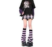 ZYAGH Woman Leg Warmers Autumn And Winter Ribbon Black Knee Long Socks Knitted White(Grey)