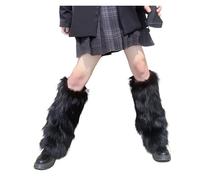 ZYAGH Women Winter Leg Warmer Lady Stockings Sweet Polychrome Warm Boots Warmers(Black)