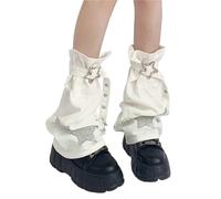 ZYAGH Women's Autumn Winter Girls Vintage Star Washed Denim Personality Leg Warmers Cover(Colour1)