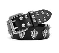 ZYAGH Y2K Metal Double-pin Buckle Belt For Men Trendy And Stylish Street Style(125cm)