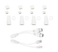 ZYAMY 1 juego de divisor Ethernet impermeable PoE combinador y adaptador divisor 1 cable de red para ejecutar 2 cámaras IP serie de vigilancia fuente de alimentación