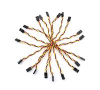 zyamy 10pcs 3P Dupont Línea 3P pines 2,54 mm Pitch hembra a hembra Dupont Cable conector Multicolor Jumper Cable para placa de pruebas 20 cm