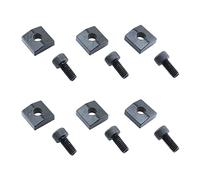 ZYAMY 6 abrazaderas de tuerca de bloqueo para guitarra y tornillos, cuerda de presión de guitarra negra, accesorios de tornillo de tuerca de bloque de hierro
