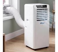 ZYANBIN Aire Acondicionado Portátil 9000 BTU con Control LED, Ruedas 360° y Kit de Ventana para Dormitorios, Habitaciones de Invitados y Descanso Nocturno con Modo Sile