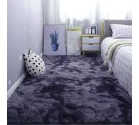ZYANBIN Alfombra Grande 100 x 200 cm Esponjosa Alfombra Peluda de Pelo Largo Decoración Moderna para El Salón para Interiores Estar Habitación, Gris Oscuro