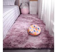 ZYANBIN Alfombra Grande 120 x 190 cm Parte Inferior Lavable Piel de Cordero Oveja Diseño Moderno para Sala de Estar, Rosa Púrpura