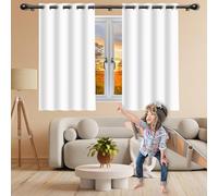 ZYANBIN Cortinas Salon 200 x 90 cm Opaca Termica Isolante Blackout Curtains Cortinas Salon Modernas para Dormitorio, Salón, Blanco