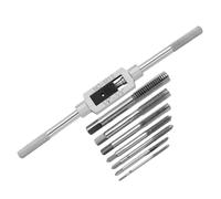 ZYAYNG 1 juego (8 piezas) M3-M12 llave con mango en T ajustable, de rosca, soporte for grifo, escariadora, grifos enchufe métrico acero alta velocidad, herramientas roscado Para Bricolaje