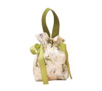 ZYAYNG 10pcs Bird Canvas Drawstring Bag Large Capacity Floral Small Flower Wrist Coin Purse Wallet Storage Festive Sugar Party Para Dulces