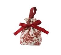 ZYAYNG 10pcs Floral Pattern Drawstring Handheld Candy Bags Ribbon Bow Portable Canvas Wedding Gift Packing Sugar Pouch kit Para Dulces