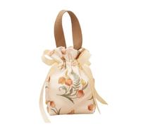 ZYAYNG 10pcs Gift Bags Canvas Sweet Bow Flower Drawstring Packaging Bag Xmas Wedding Candy Jewerly Packing Presents Sugar Box Para Dulces
