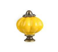 ZYAYNG 12PCS Simple Single Hole Ceramic Pumpkin Handle European Style Vintage Cabinet Knob Round Door Pull Handles Wine Para Armarios(Color4)