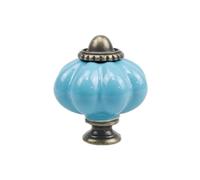 ZYAYNG 12PCS Simple Single Hole Ceramic Pumpkin Handle European Style Vintage Cabinet Knob Round Door Pull Handles Wine Para Armarios(Color19)