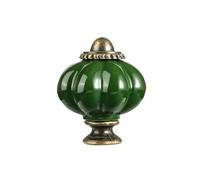 ZYAYNG 12PCS Simple Single Hole Ceramic Pumpkin Handle European Style Vintage Cabinet Knob Round Door Pull Handles Wine Para Armarios(Color6)