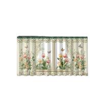 ZYAYNG 1pcs Flat Tulip Butterfly Blocking Curtain Cabinet para Armarios