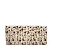 ZYAYNG 1pcs Vintage Coffee Kitchen Cabinet Curtain para Armarios