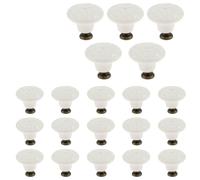 ZYAYNG 20Pcs Vintage Ceramic Handles Furniture Cabinet Creative Decorative Drawer Knobs Cupboard Pulls Hardware Accessories Para Armarios(White)