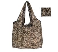 ZYAYNG 5pcs Large Capacity Leopard Print Hand Shopping Bag Women's Daily Folding Handbag Para Compras