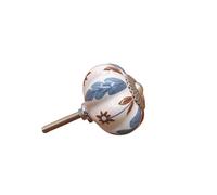 ZYAYNG 6pcs Antique Furniture Pastoral Ceramic Cupboard Single Hole Wardrobe Handle Drawer Shoe Door Para Armarios(Color 24)