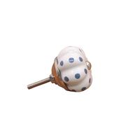 ZYAYNG 6pcs Antique Furniture Pastoral Ceramic Cupboard Single Hole Wardrobe Handle Drawer Shoe Door Para Armarios(Color 13)
