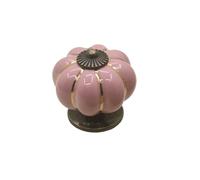 ZYAYNG 6PCS Ceramic Drawer Knobs 40mm Cabinet Pulls Kitchen Handles Pumpkin Furniture Handle for Room Hardware Para Armarios(PINK)