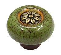 ZYAYNG 6PCS Ceramic Pumpkin cabinet handle Painted Handle Chest of Drawers Wardrobe Door Single Hole Para Armarios