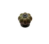 ZYAYNG 6PCS Ceramic style Simple Pastoral Handle Drawer Cupboard Wardrobe Door Leopard Pumpkin Cabinet Para Armarios(Color 2)