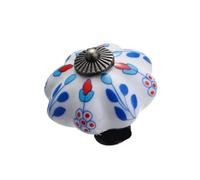 ZYAYNG 6PCS Garden Pumpkin Ceramic Handle Single-hole Hand-painted Cabinet Door Drawer Furniture 40MM Para Armarios(Color 15)