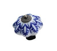 ZYAYNG 6PCS Garden Pumpkin Ceramic Handle Single-hole Hand-painted Cabinet Door Drawer Furniture 40MM Para Armarios(Color 7)
