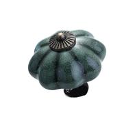 ZYAYNG 6PCS Garden Pumpkin Ceramic Handle Single-hole Hand-painted Cabinet Door Drawer Furniture 40MM Para Armarios(Color 3)