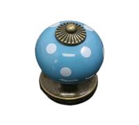 ZYAYNG 6PCS Retro Wardrobe Round Single Hole European Cabinet Furniture Cartoon Zinc Alloy Pumpkin Ceramic Handle Ladybug Drawer Para Armarios(Blue)