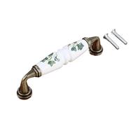 ZYAYNG 6PCS Vintage Rural Ceramic Drawer Cupboard Door Furniture Handles Cabinet Knobs Dresser Kitchen Para Armarios(L)