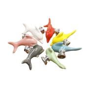 ZYAYNG 7PCS Ceramic Handle Cabinet Door Drawer Single Hole White Dolphin Sea World Cartoon Para Armarios(Multi-colored)