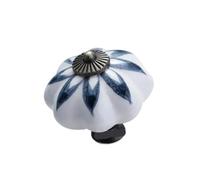 ZYAYNG 8PCS Garden Pumpkin Ceramic Handle Single-hole Hand-painted Cabinet Door Drawer Furniture 40MM Para Armarios(Color 13)