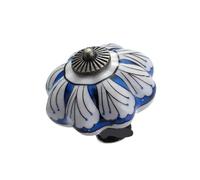 ZYAYNG 8PCS Garden Pumpkin Ceramic Handle Single-hole Hand-painted Cabinet Door Drawer Furniture 40MM Para Armarios(Color 12)