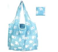 ZYAYNG Bolso grande de nailon tamaño, bolso hombro portátil poliéster reutilizable, compras plegable for mujer, 5 uds Para Compras(Color1)