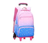 ZYAYNG Mochila Escolar Con Ruedas Mochila con ruedas for estudiantes, mochila escolar for niñas, mochilas escolares for niños Para Viajar(6 wheels blue)