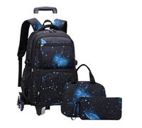 ZYAYNG Mochila Escolar Con Ruedas Mochila con ruedas for la escuela primaria, secundaria, mochila for niños, y lonchera, mochilas escolares Para Viajar(Color C)