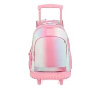 ZYAYNG Mochila Escolar Con Ruedas Mochila con ruedas for niñas, bolsas de equipaje for niños, maletas viaje, mochilas escolares for Para Viajar(PINK)