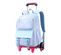 ZYAYNG Mochila Escolar Con Ruedas Mochila con ruedas for niñas, mochila escolar, mochilas escolares for niños, for estudiantes Para Viajar(6 wheels blue)